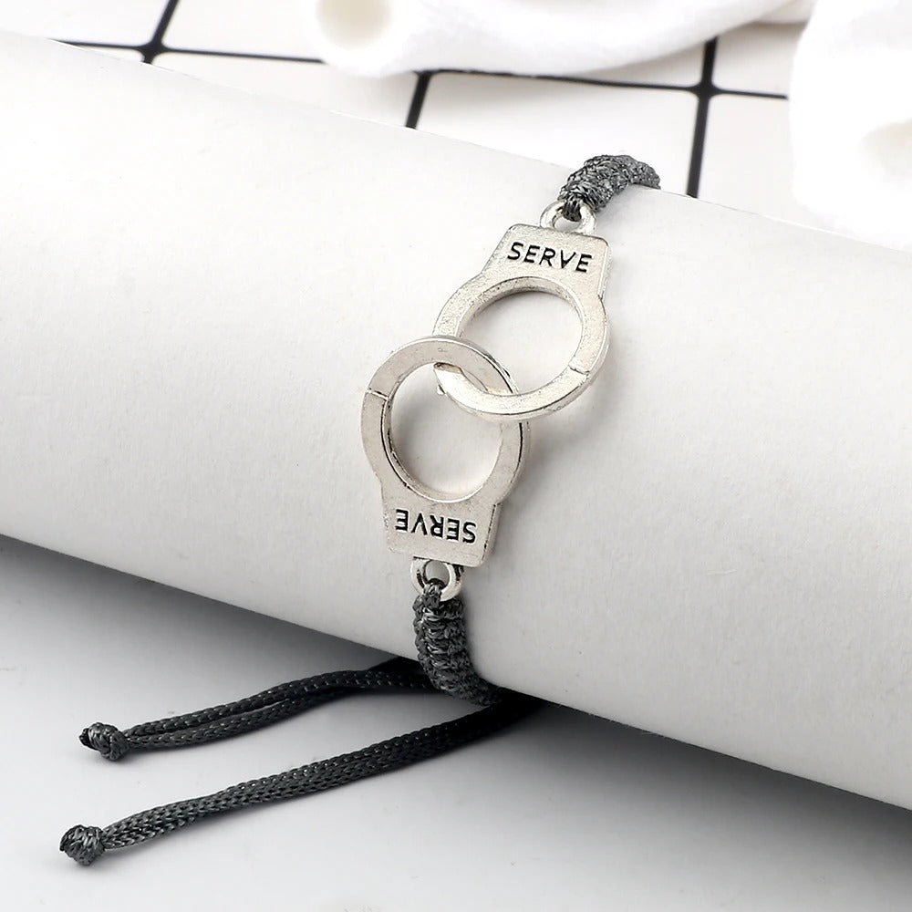 Bracelet Femme Menotte Tressé