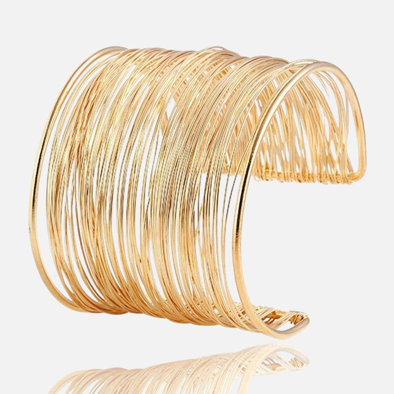 Bracelet Femme Multirang Large Doré