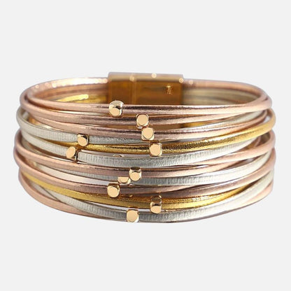Bracelet Femme Multirang Triple Couleur