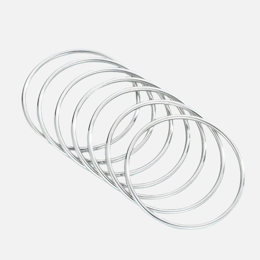Bracelet Femme Set Joncs Fins Dorés - Acier Inoxydable