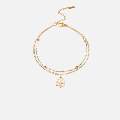 Bracelet Femme Trèfle Ajouré Acier Inoxydable