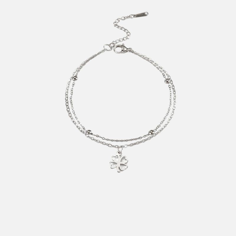 Bracelet Femme Trèfle Ajouré Acier Inoxydable