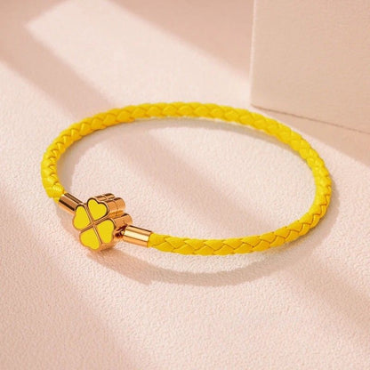 Bracelet Femme Trèfle Coloré  Acier Inoxydable