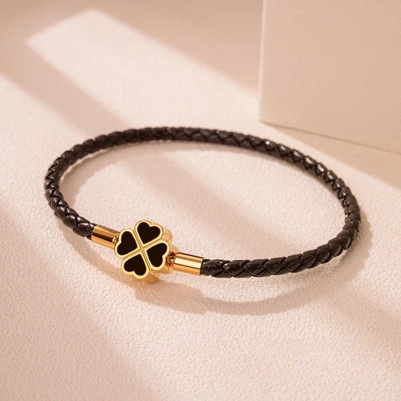 Bracelet Femme Trèfle Coloré  Acier Inoxydable