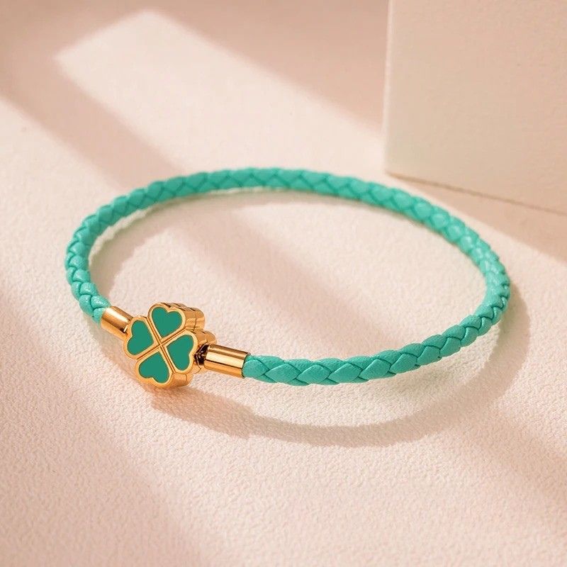 Bracelet Femme Trèfle Coloré  Acier Inoxydable