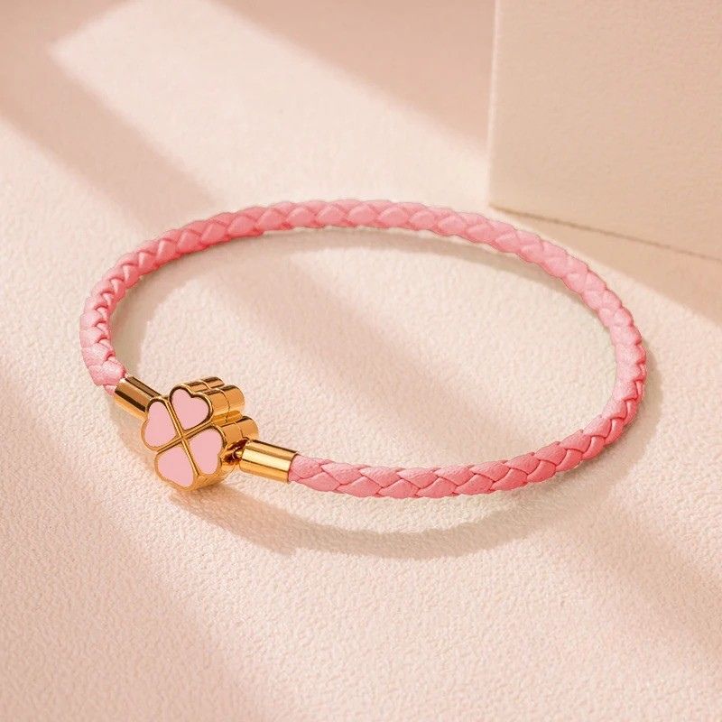 Bracelet Femme Trèfle Coloré  Acier Inoxydable