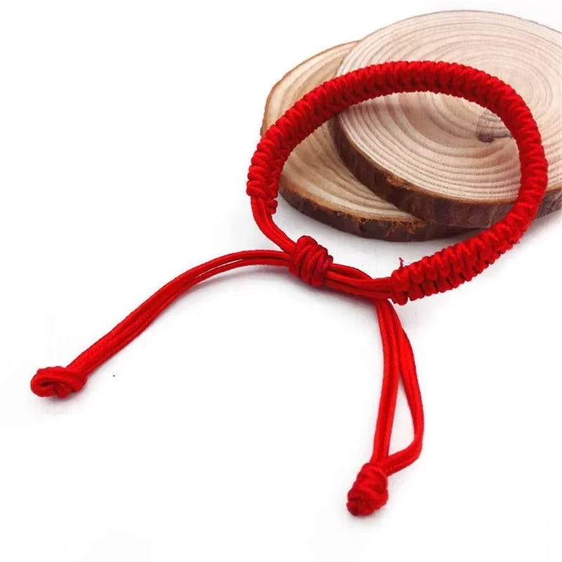 Bracelet Fil Rouge Tressé en Coton