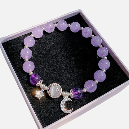 Bracelet Fille Perles Lune Étoiles