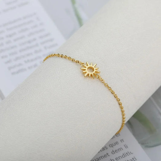 Bracelet Fin Femme Acier inoxydable Soleil