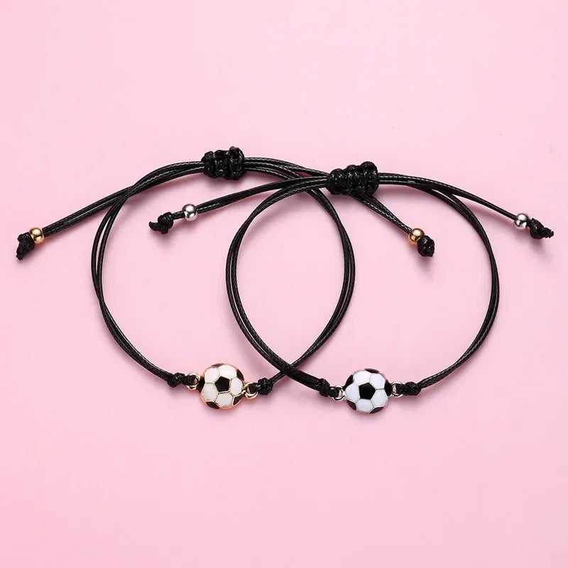Bracelet Garçon Ajustable Duo Amitié Football