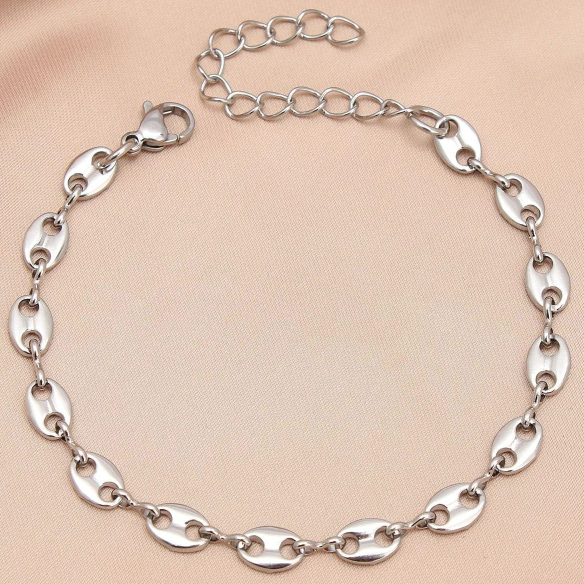 Bracelet Grain De Café Femme Simple Acier Inoxydable