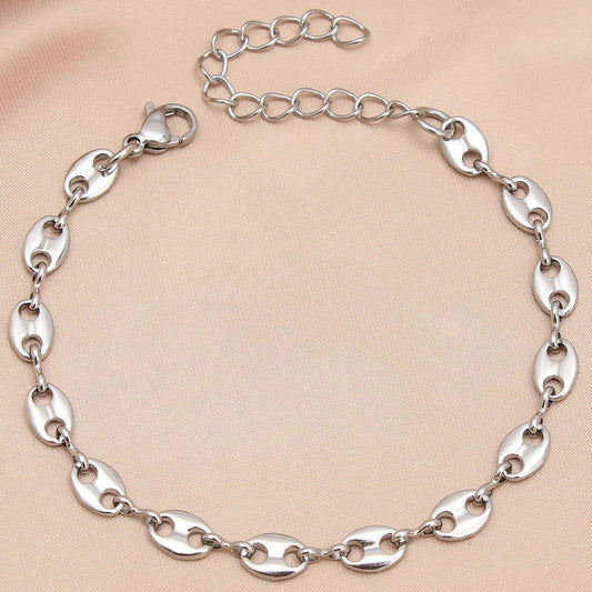 Bracelet Grain De Café Femme Simple Acier Inoxydable