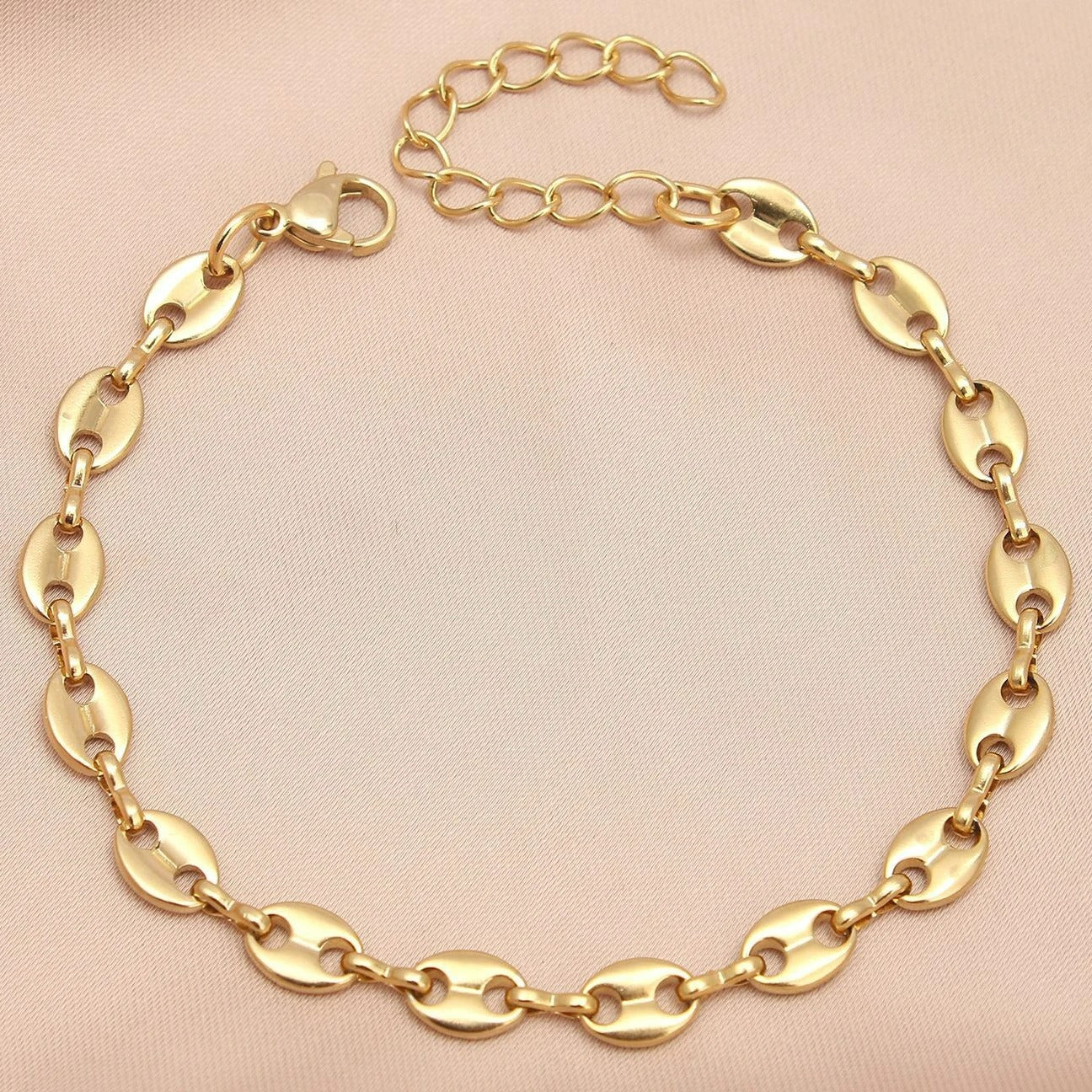 Bracelet Grain De Café Femme Simple Acier Inoxydable