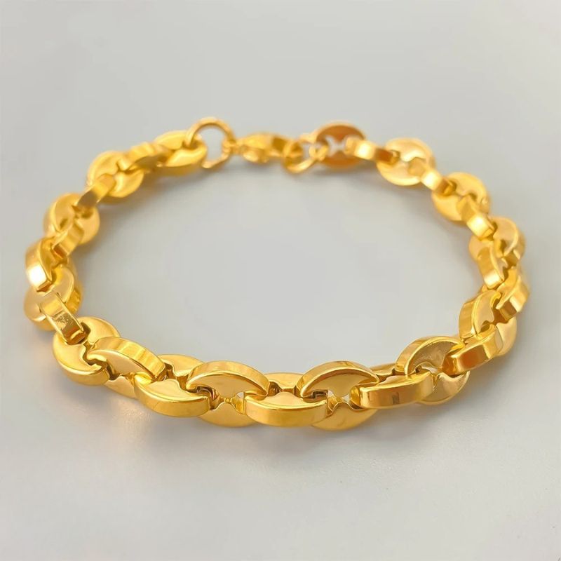 Bracelet Graine de Café Homme Chaine – Acier Inoxydable
