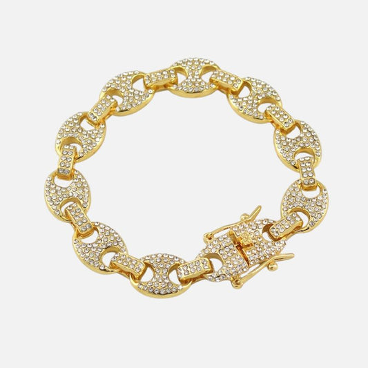 Bracelet Graine de Café Homme Doré Style Hip-Hop