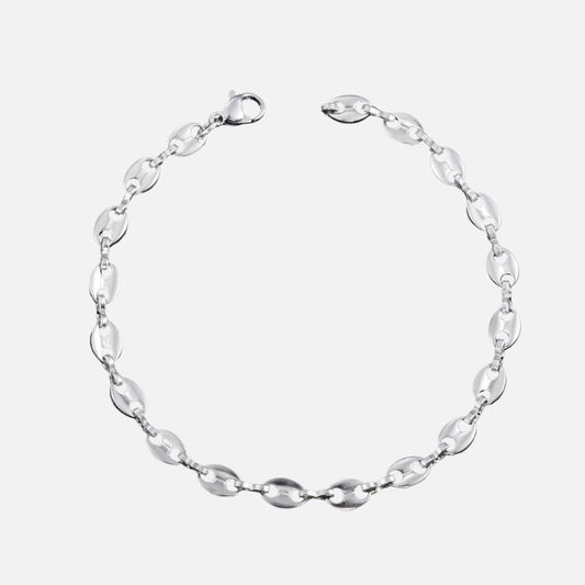 Bracelet Graine de Café Homme Fin – Acier Inoxydable