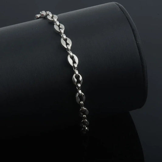 Bracelet Graine de Café Homme Fin – Acier Inoxydable