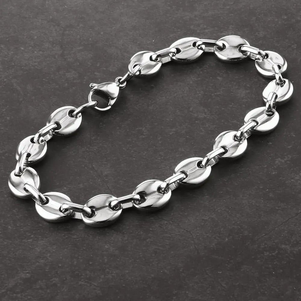 Bracelet Graine de Café Homme Sobre – Acier Inoxydable