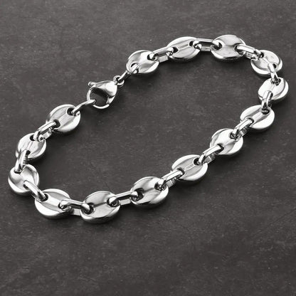 Bracelet Graine de Café Homme Sobre – Acier Inoxydable