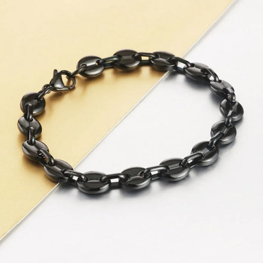 Bracelet Graine de Café Homme Sobre – Acier Inoxydable