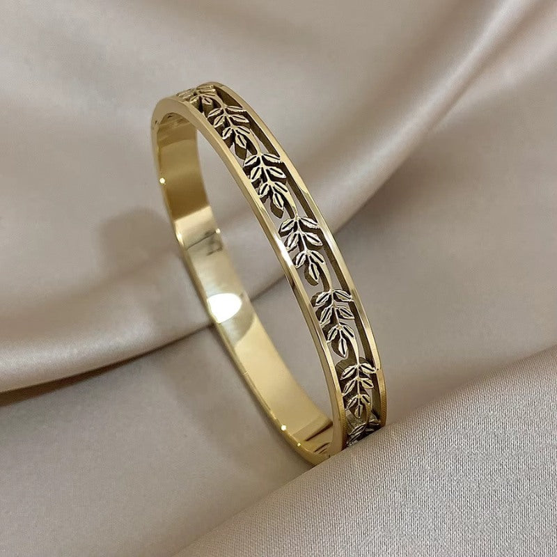 Bracelet Grec Feuille de Laurier Authentique 