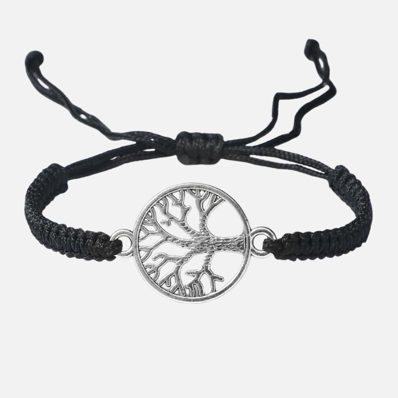 Bracelet Homme Arbre De Vie Cordon Tressé