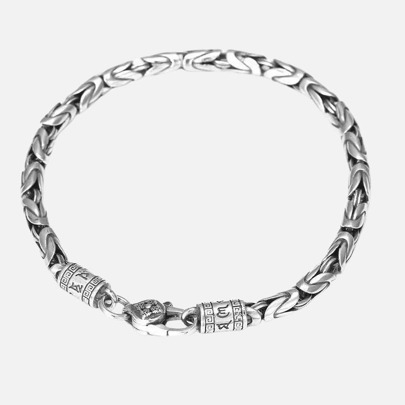Bracelet Homme Argent Caractère Brut