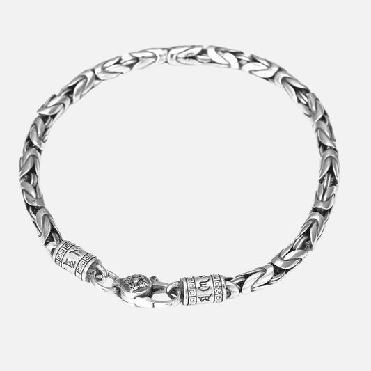 Bracelet Homme Argent Caractère Brut