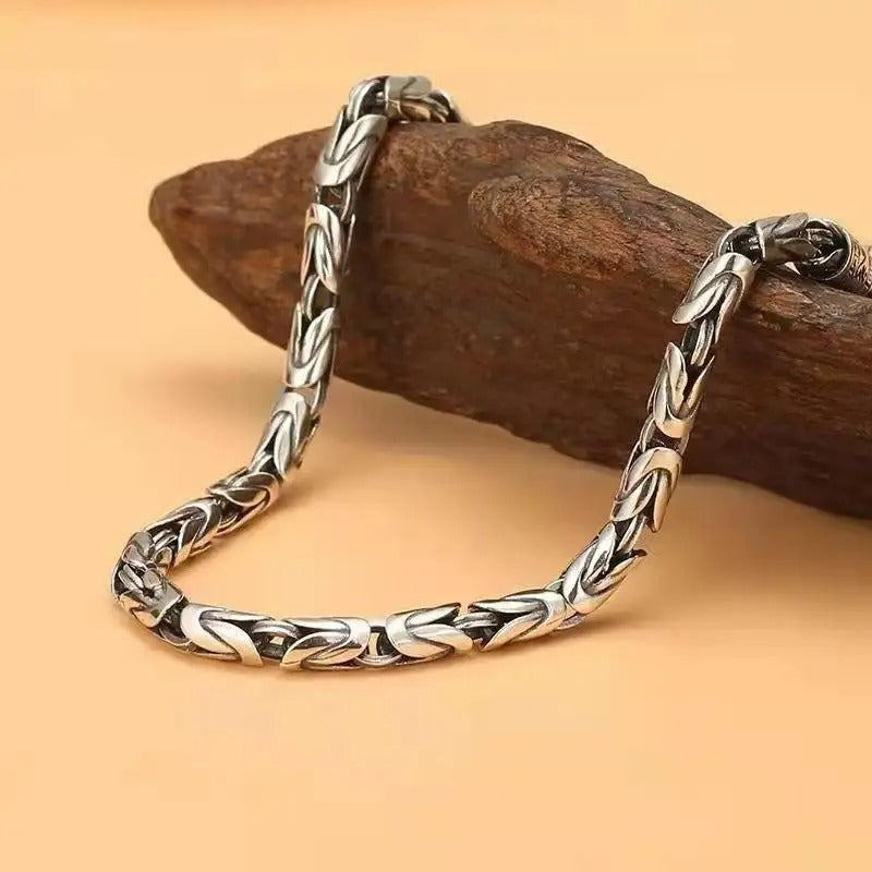 Bracelet Homme Argent Caractère Brut