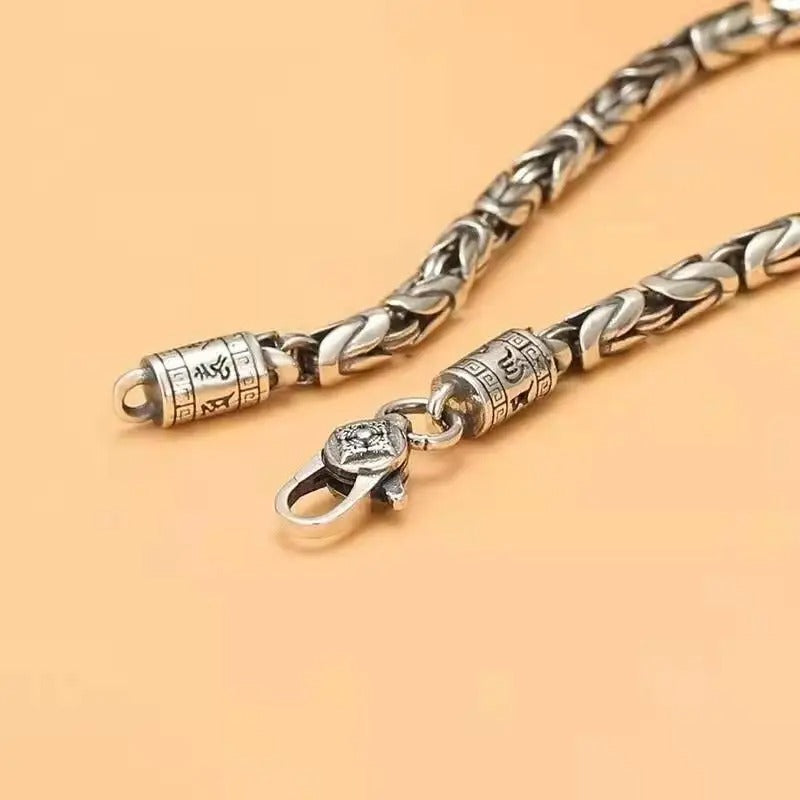 Bracelet Homme Argent Caractère Brut