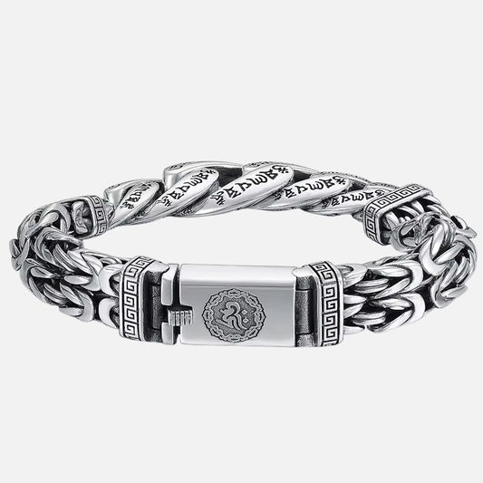 Bracelet Homme Argent Gravures Mystiques