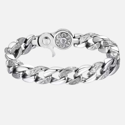 Bracelet Homme Argent Grosse Maille Mantra