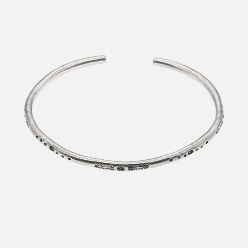 Bracelet Homme Argent Jonc Gravé Fin