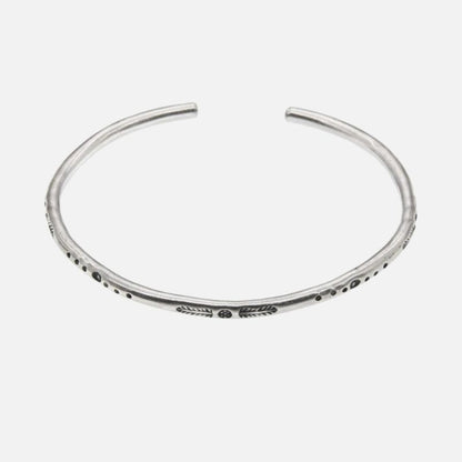 Bracelet Homme Argent Jonc Gravé Fin