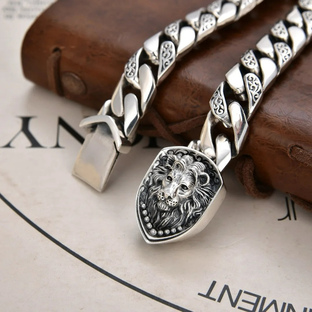 Bracelet Homme Argent Lion Force Symbolique