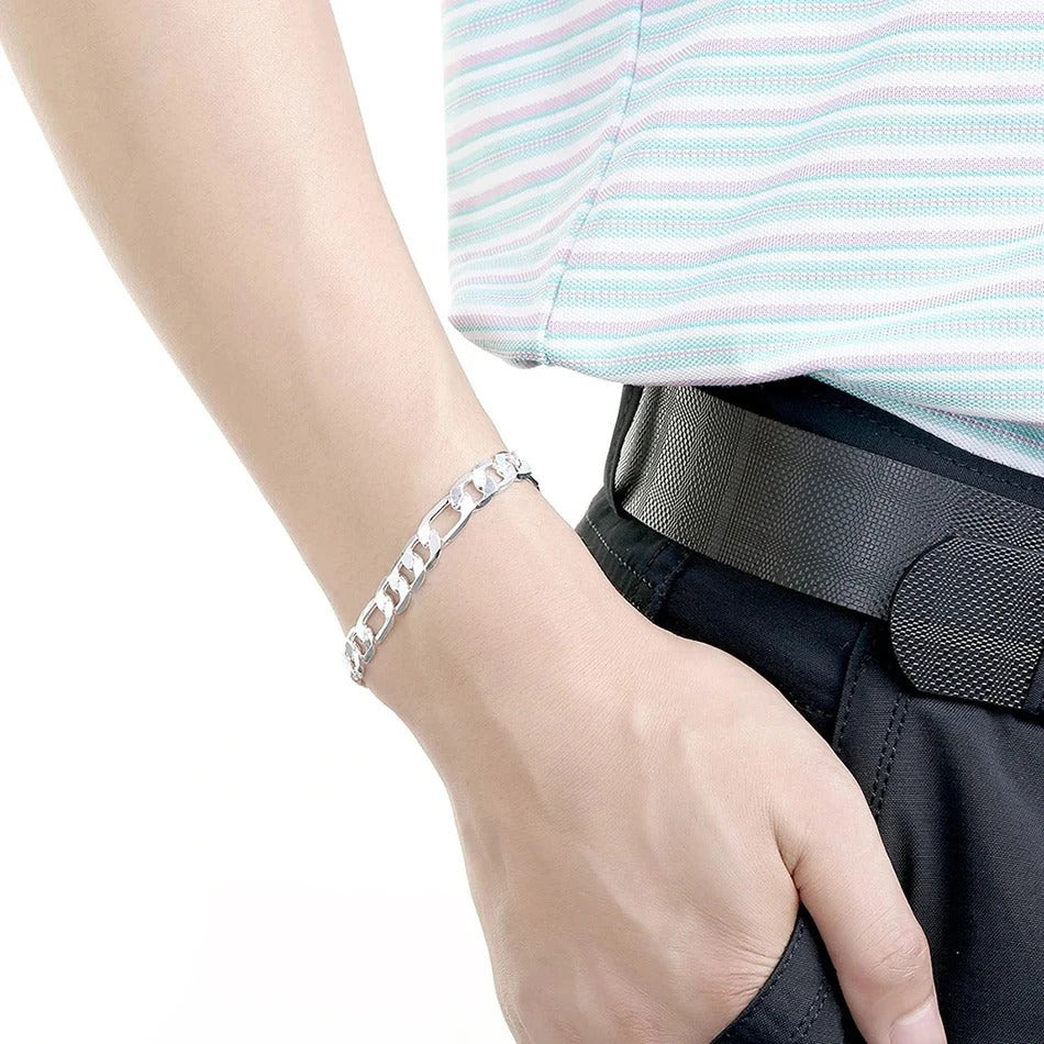 Bracelet Homme Argent Maille Figaro