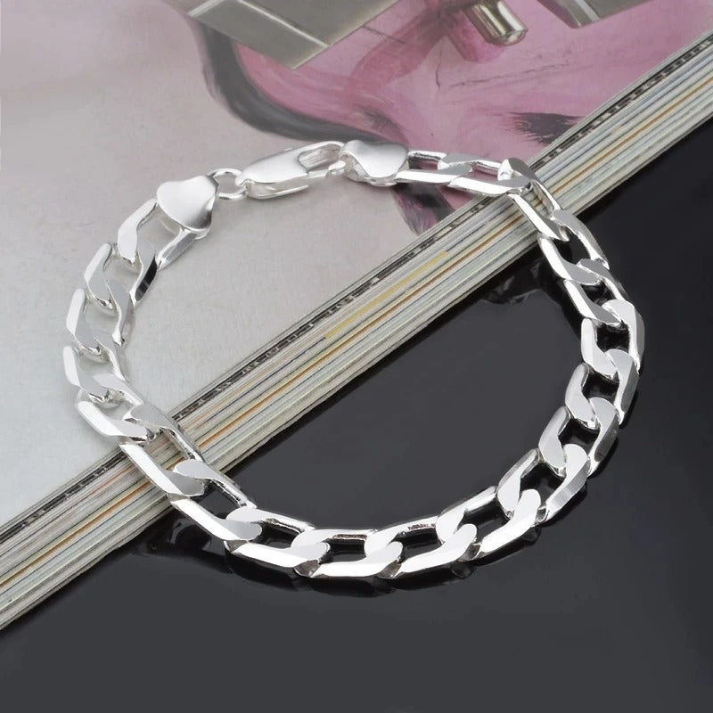 Bracelet Homme Argent Maille Large