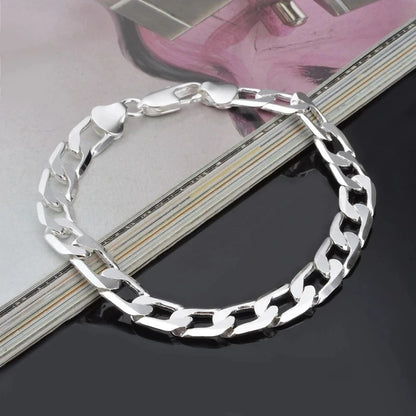 Bracelet Homme Argent Maille Large
