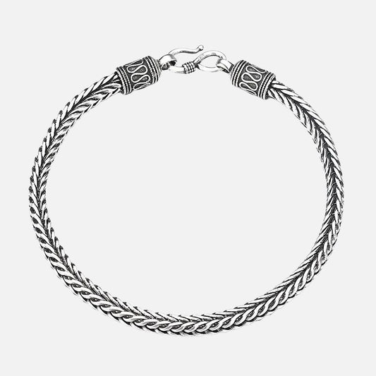 Bracelet Homme Argent Maille Serpent Vintage