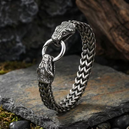 Bracelet Homme Argent Tête Serpent