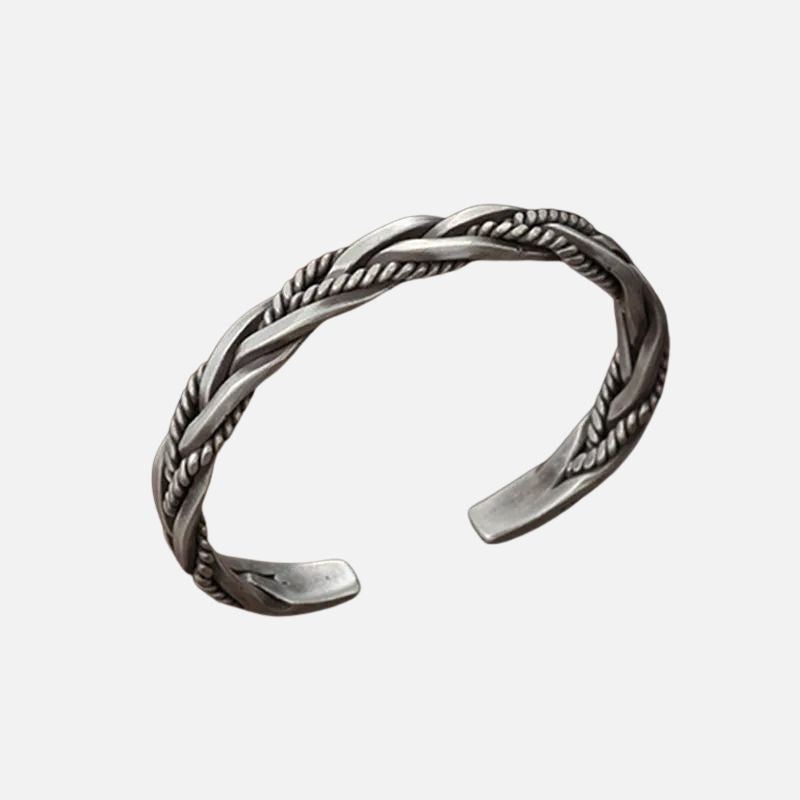 Bracelet Homme Argent Tressé Trois Brins