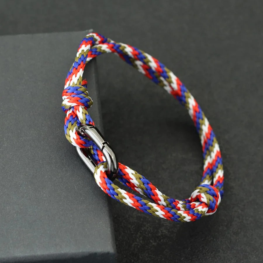 Bracelet Homme Macramé Corde Réglable