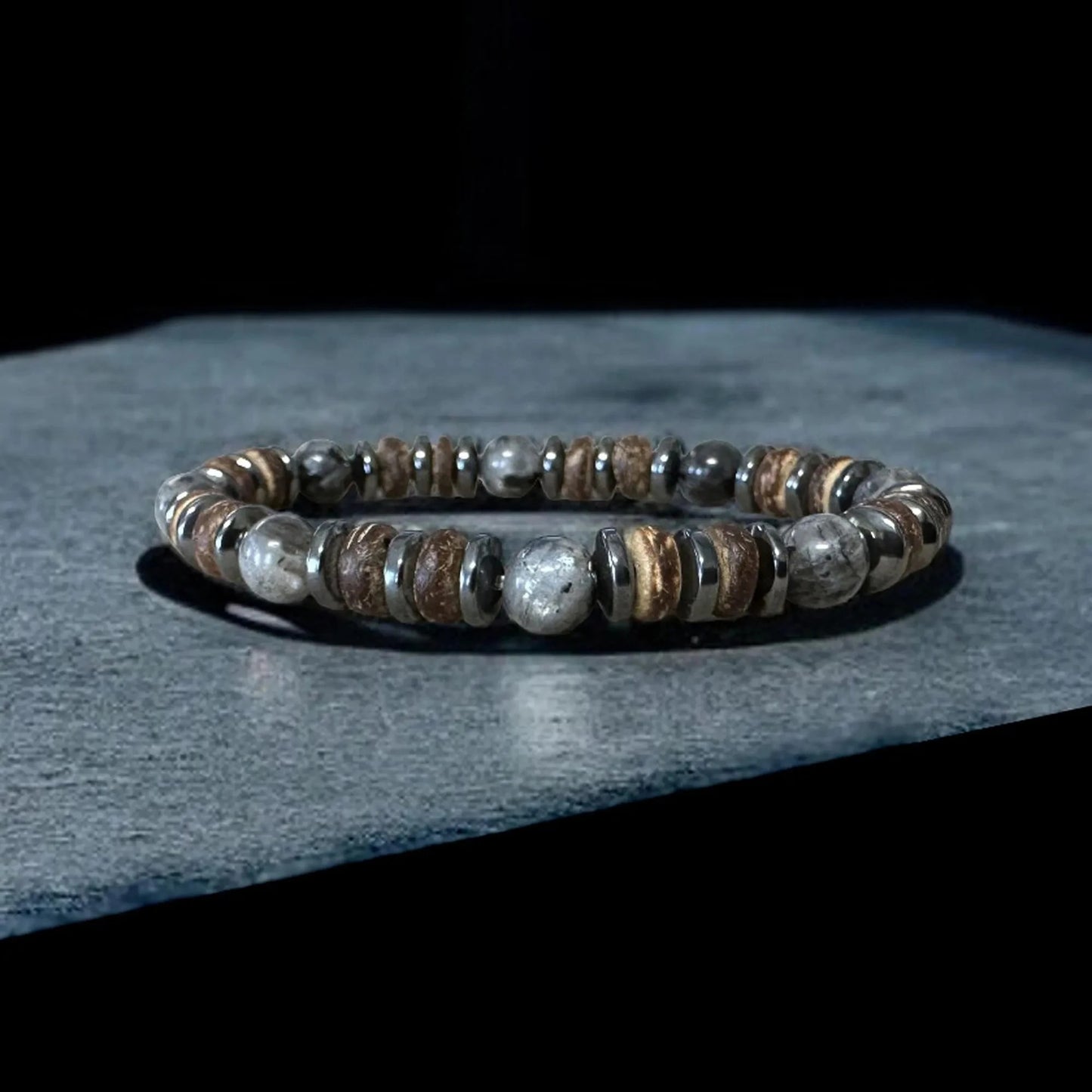 Bracelet Homme Perle Labradorite Multiple