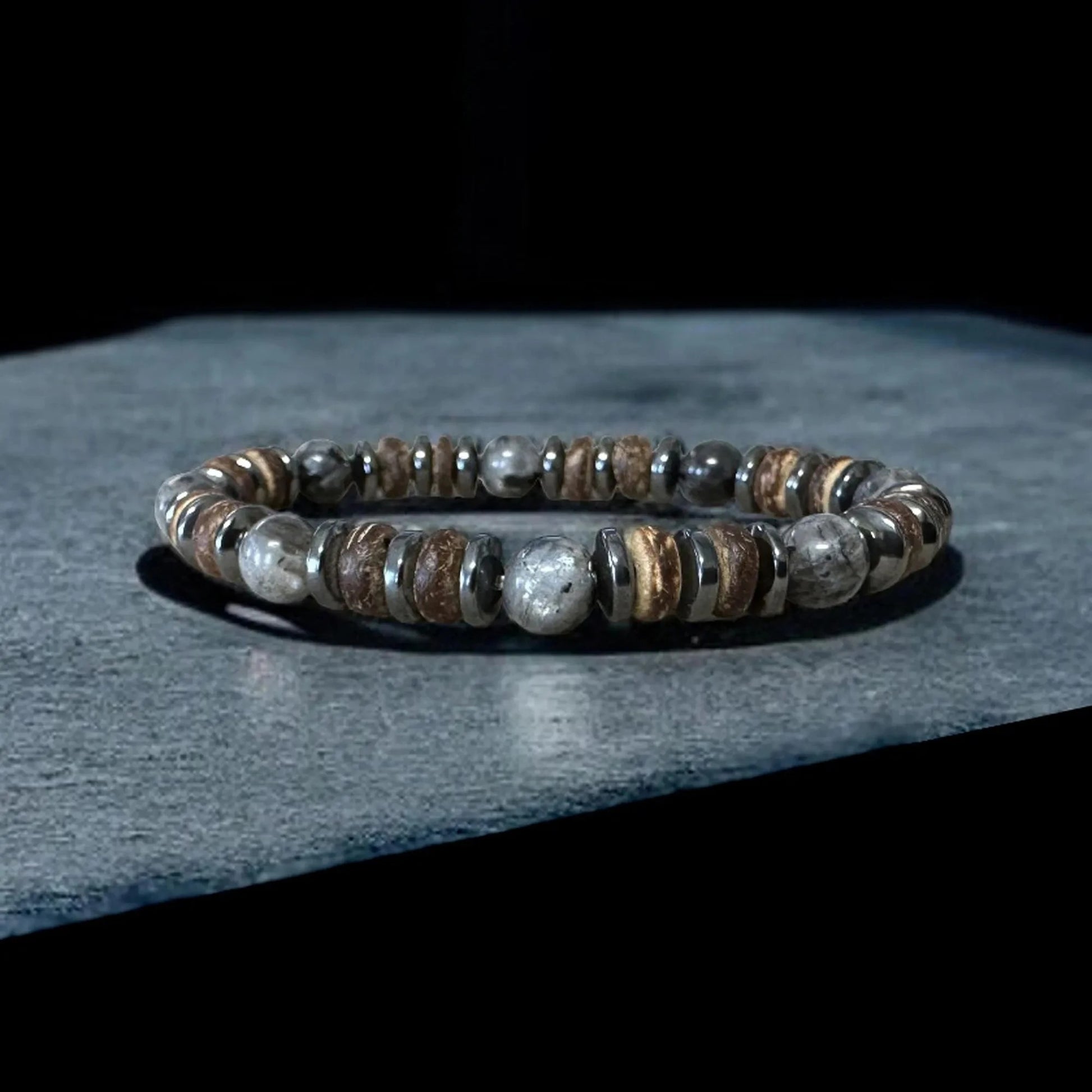 Bracelet Homme Perle Labradorite Multiple