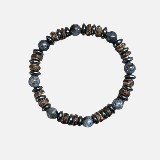 Bracelet Homme Perle Labradorite Multiple