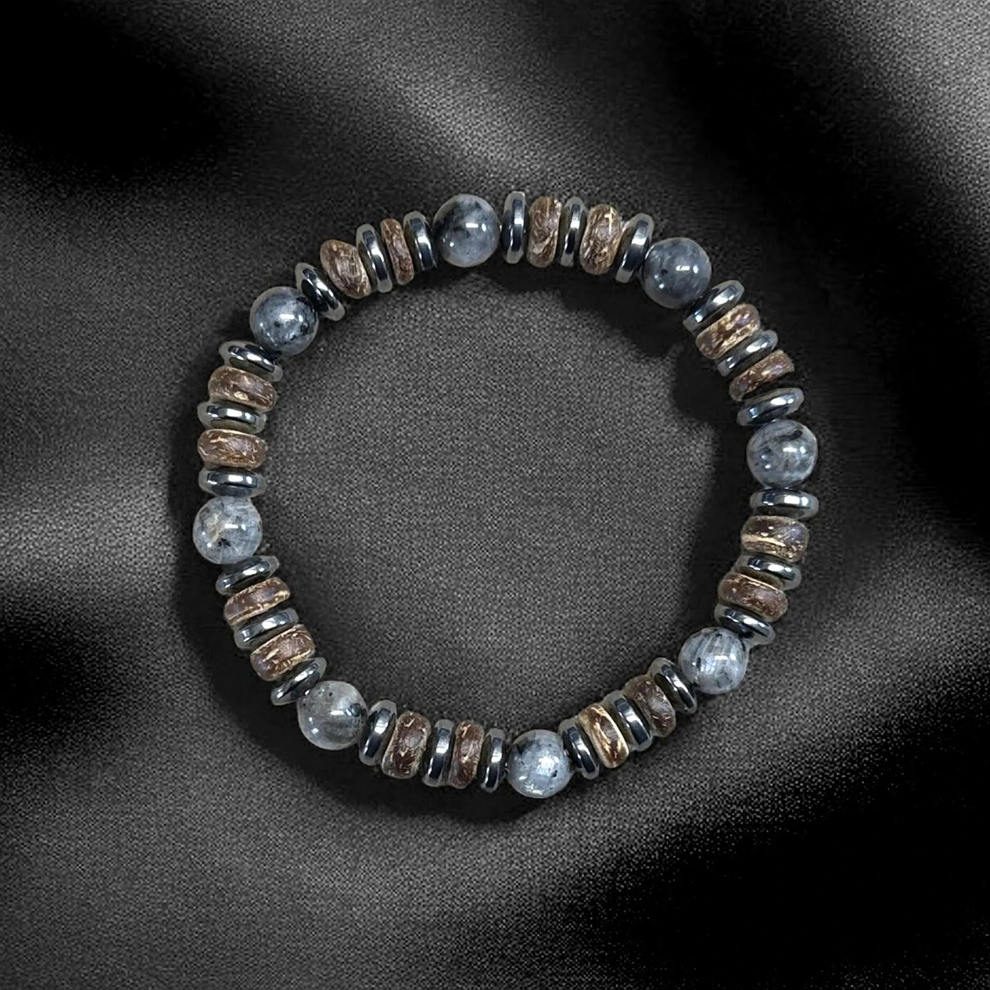Bracelet Homme Perle Labradorite Multiple