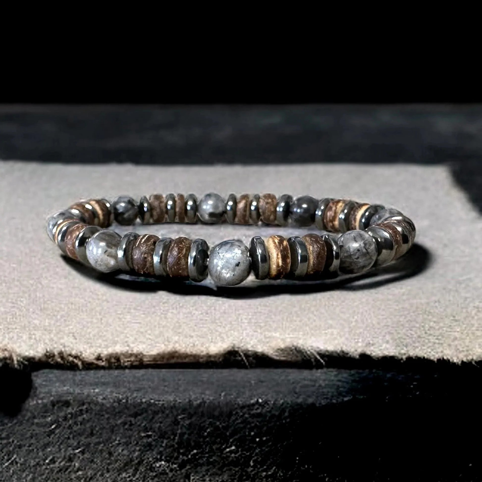 Bracelet Homme Perle Labradorite Multiple