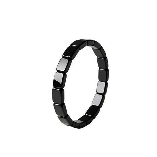 Bracelet Homme Perle Plate Hématite