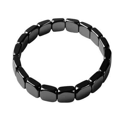 Bracelet Homme Perle Plate Hématite