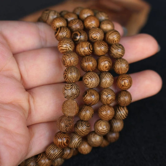 Bracelet Homme Perles Bois Mala Tibétain